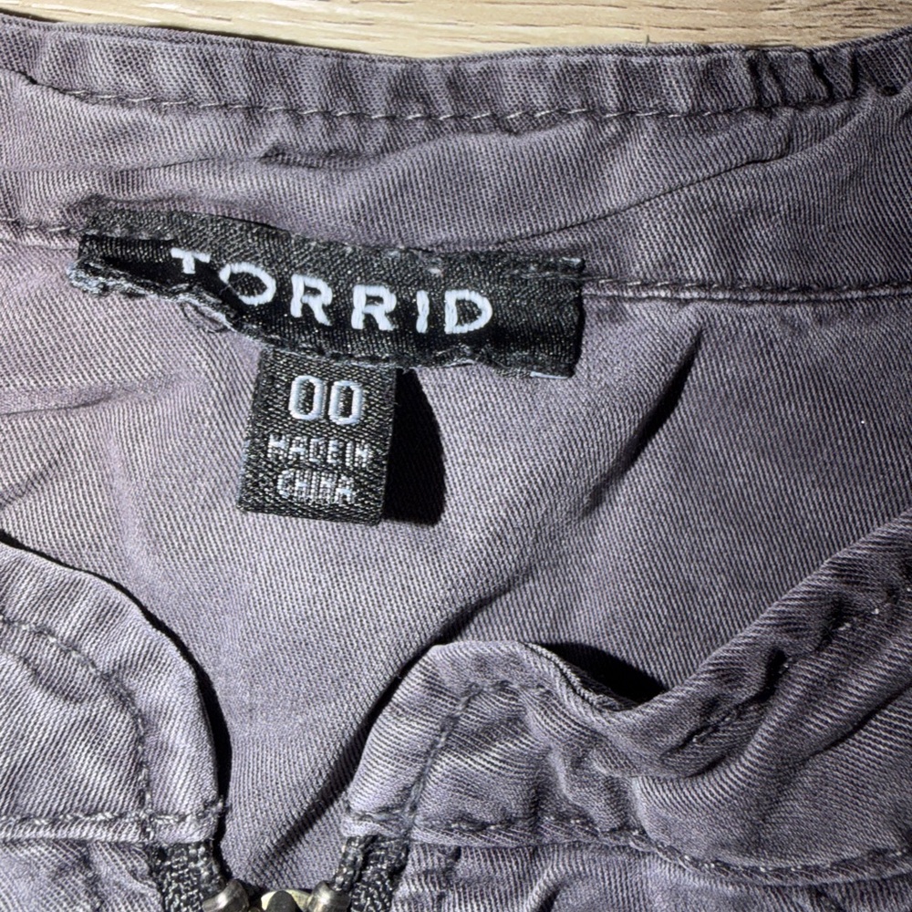 Torrid Gray Front Zip Utility Jacket - image 6
